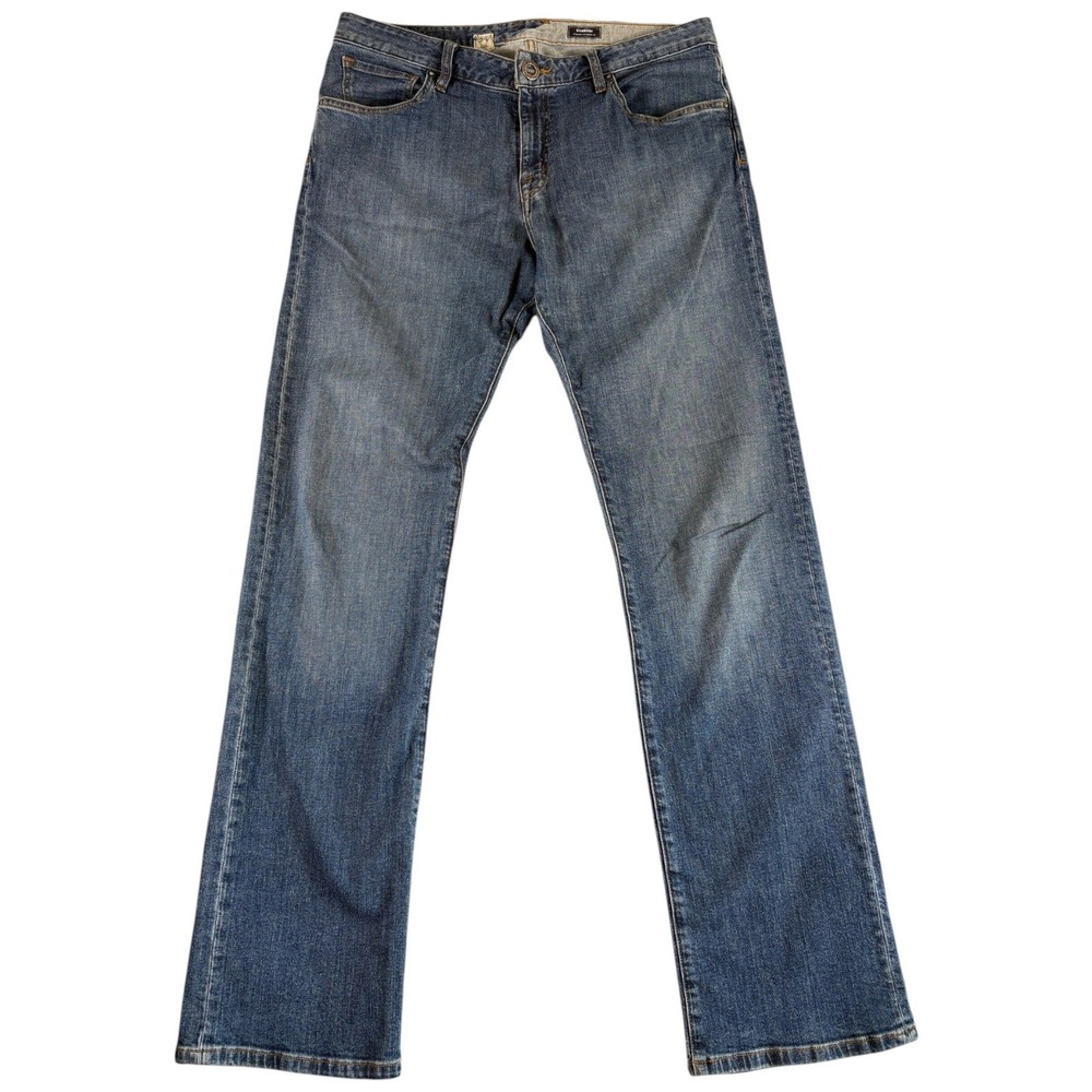 Volcom Kinkade Jeans Men's 34 Blue Straight Leg Faded Durable Heritage Skater